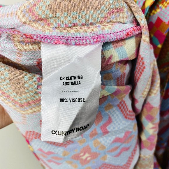 Country Road Dress Multicolored Colorful Geometric Hippie Size 6 XS - Picture 9 of 12